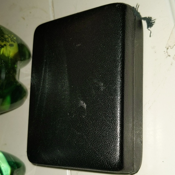 Hickok Signed 1940s Mid Century Ruby Gold Tone Men's Cuff Links Jewelry - Picture 10 of 10